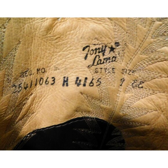 Tony Lama Vintage Leather Cowboy Boots Mens Size 9 EE Brown Western Style H4165 - Picture 12 of 12